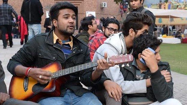 Visitors to Lahore festival