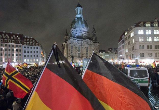 Pegida march on 9 February