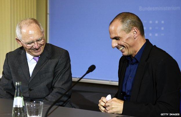 Schaeuble and Varoufakis