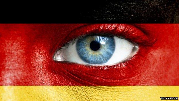 German flag with eye