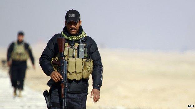 Iraqi security forces on Anbar-Najaf border