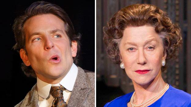 Bradley Cooper in The Elephant Man and Dame Helen Mirren in The Audience