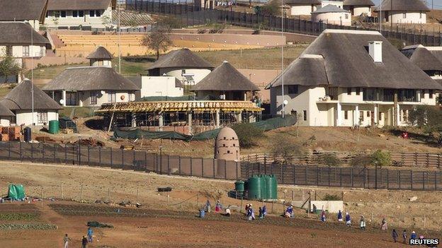 The view of the Nkandla home of President Zuma in Nkandla