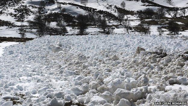 Avalanche debris