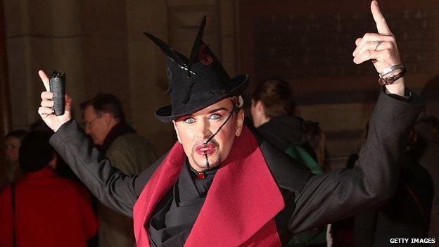 Steve Strange attends the private view of "David Bowie Is" at Victoria & Albert Museum in London in 2013