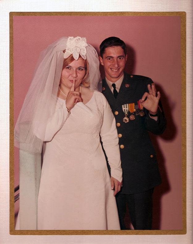 Carmen Bifulco and John Wojtowicz at their wedding in 1967