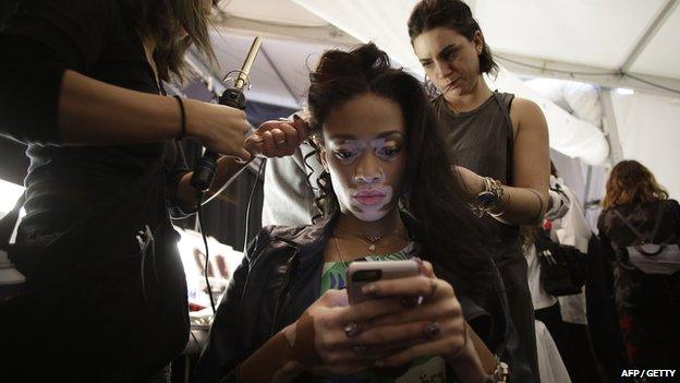 Winnie Harlow backstage