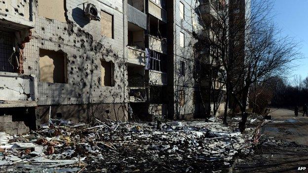 Fighting has taken a heavy toll on life in cities in the east of Ukraine such as Donetsk