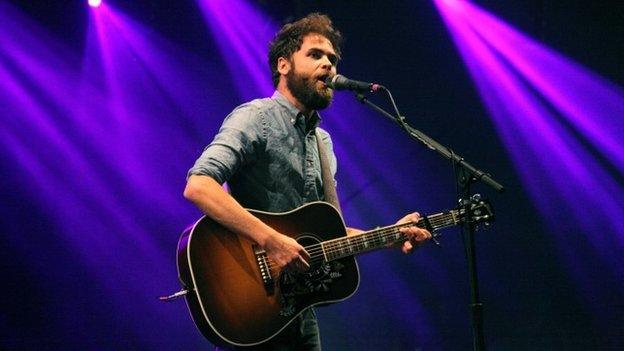 Michael Rosenberg aka Passenger performing on the King Tut's Wah Wah Tent Stage at T In The Park