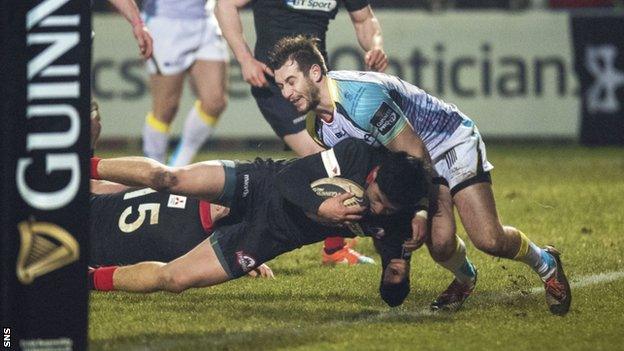 Jade Te Rure scored an early try for Edinburgh.