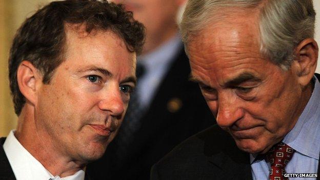 Senator Rand Paul and his father, Ron Paul