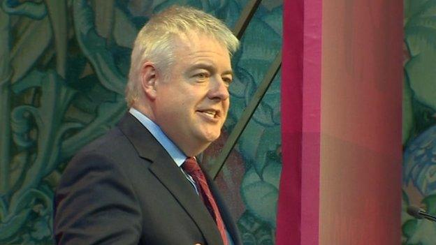 Carwyn Jones at the 2015 Welsh Labour conference