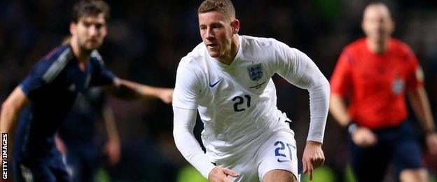 England midfielder Ross Barkley