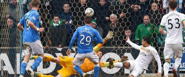 Michael O'Halloran was on target for St Johnstone