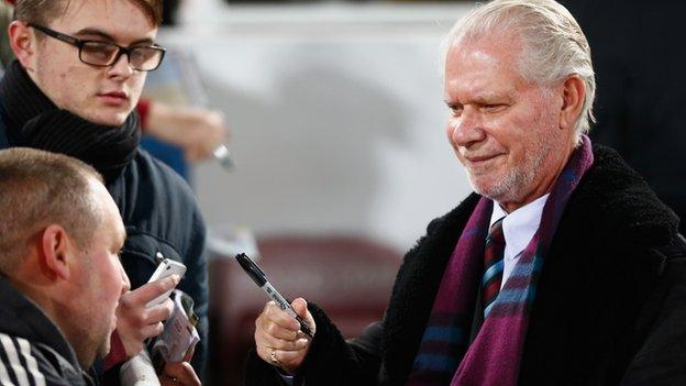 West Ham chairman David Gold