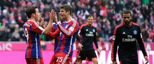 Mario Gotze and Thomas Muller