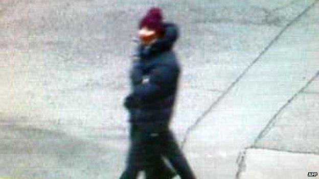 This handout photo released by Danish Police and taken from a surveillance video CCTV shows a man suspected to be involved in a shooting attack at a cultural centre in Copenhagen, Denmark, where shots were fired during a debate on Islam and free speech on February 14, 2015