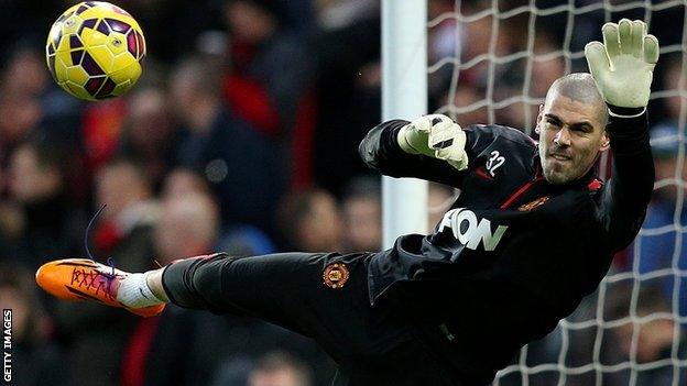 Manchester United goalkeeper Victor Valdes