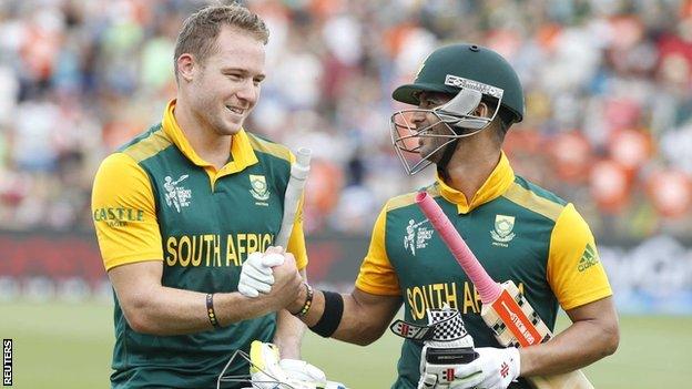 South Africa's David Miller and JP Duminy