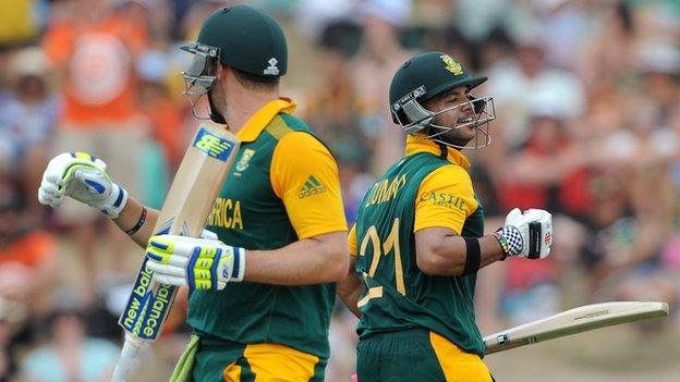 South Africa's David Miller and JP Duminy