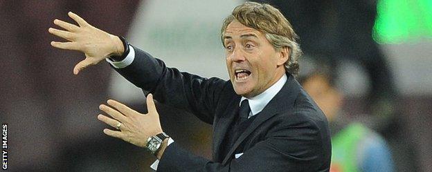 Internazionale coach Roberto Mancini