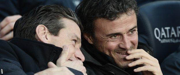 Luis Enrique (left)