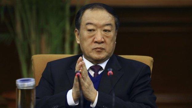 In this 6 March 2012 photo, Su Rong, ex-vice chairman for the Chinese People's Political Consultative Conference (CPPCC) attends a group session during the National People's Congress in Beijing