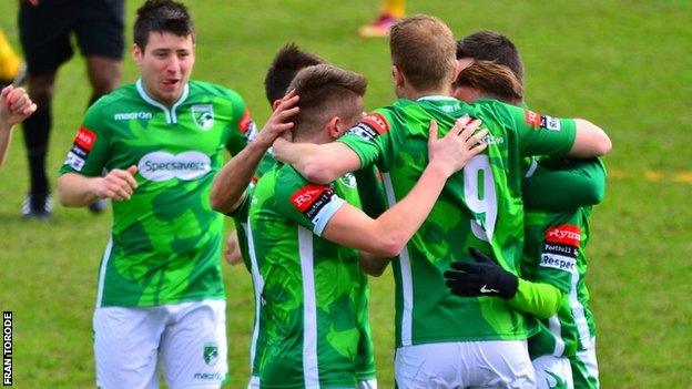 Guernsey FC celebrate