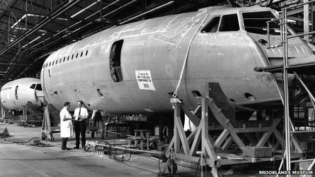 Concorde forward component side shot during construction