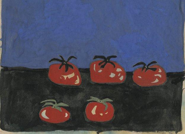 Tomatoes On The March by David Cockerton