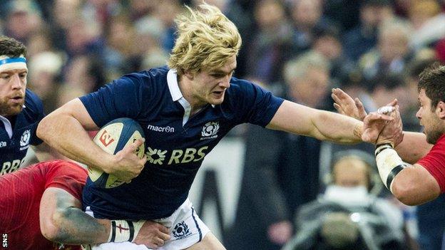 Richie Gray in action against Wales