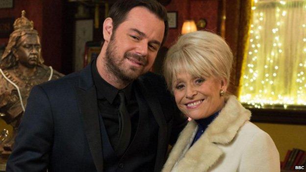 Mick Carter and Peggy Mitchell in EastEnders