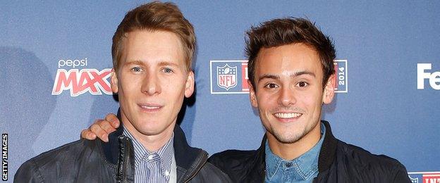 Dustin Lance Black and Tom Daley