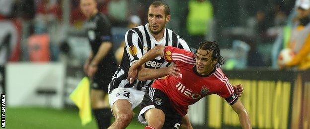 Lazar Markovic (right) against Juventus in the Europe League