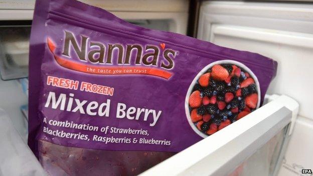 A pack of Nanna's Mixed Berry, linked to an outbreak in Australia of Hepatitis A