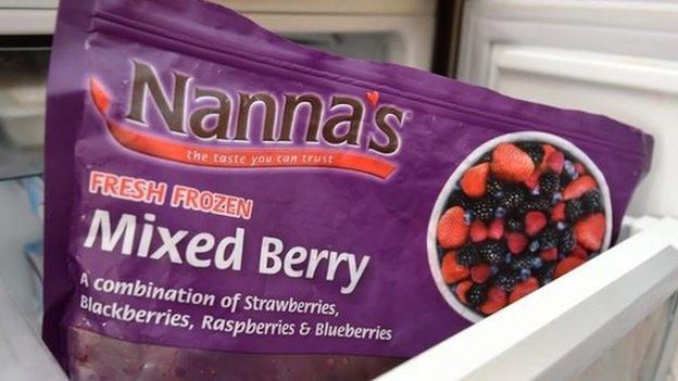 A pack of Nanna's Mixed Berry, linked to an outbreak in Australia of Hepatitis A