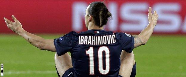 PSG striker Zlatan Ibrahimovic