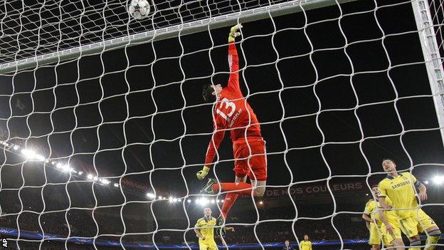 Chelsea goalkeeper Thibaut Courtois