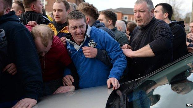 The hug around a car