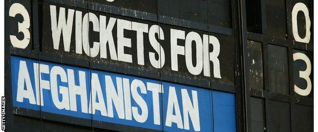 The scoreboard shows Afghanistan 3-3