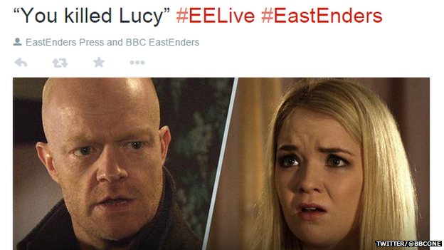 BBC One confirmed Jake Wood's character, Max Branning, said "You killed Lucy"