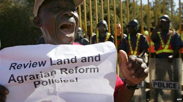 File image, protest by Landless People of Gauteng, an NGO fighting for a change in land laws