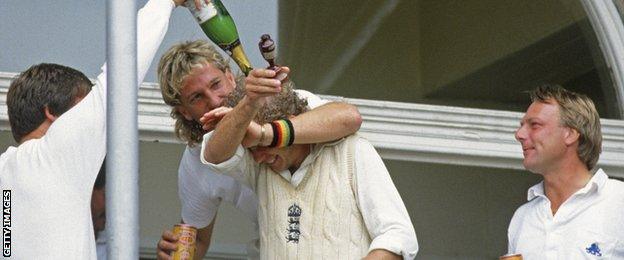 Mike Gatting, Ian Botham and David Gower