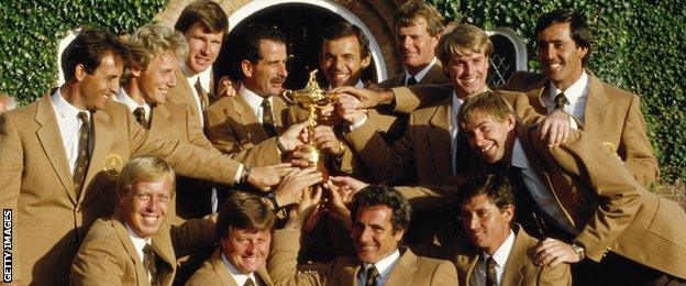 Europe's winning Ryder Cup team