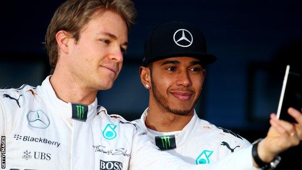 Nico Rosberg and Lewis Hamilton