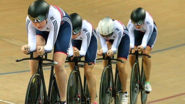 Laura Trott, Elinor Barker, Katie Archibald and Joanna Rowsell