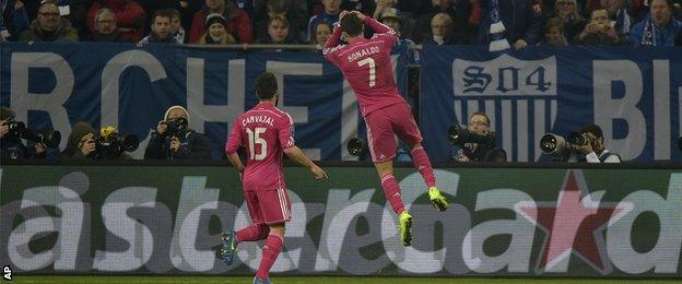 Cristiano Ronaldo celebrates