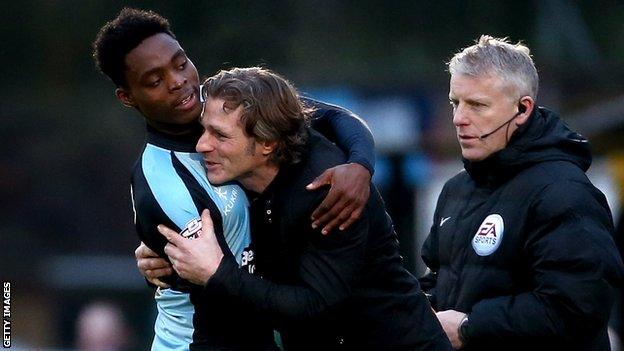 Gareth Ainsworth and Fred Onyedinma