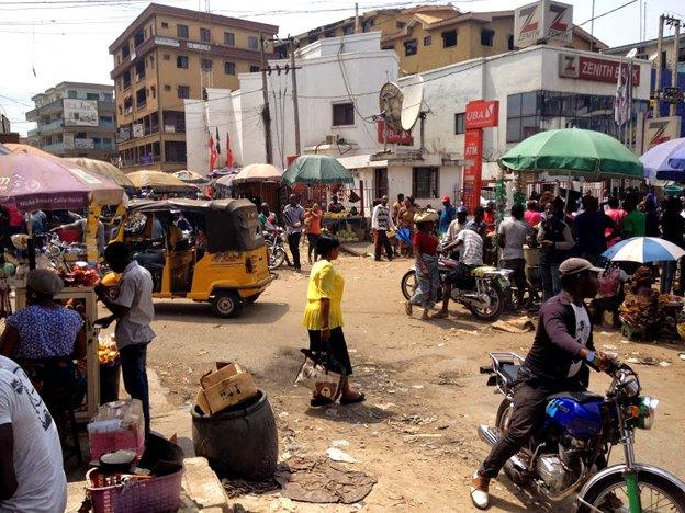 motorbikes at market