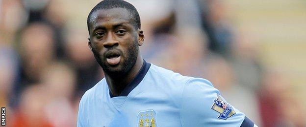 Manchester City midfielder Yaya Toure